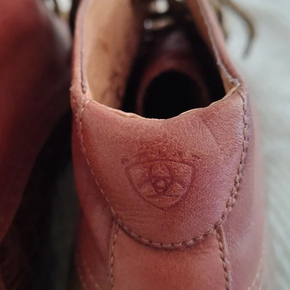 ARIAT Croc Embossed Leather Lace Up Boots Women's 8B - Picture 8 of 15